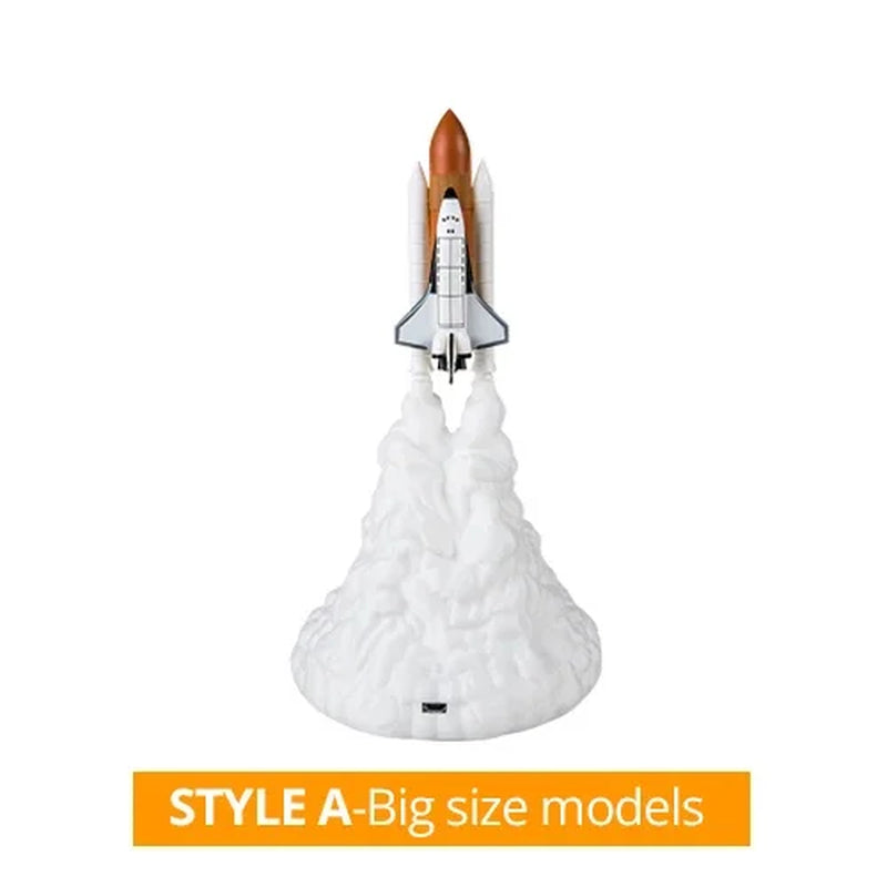 1Pc Creative Rocket Nightlight - Atmosphere Lamp for Casual Decoration and Gift Giving 3D Printing Technology Small Rocket