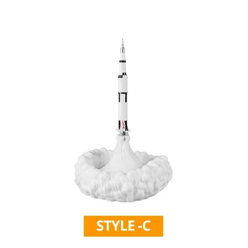 1Pc Creative Rocket Nightlight - Atmosphere Lamp for Casual Decoration and Gift Giving 3D Printing Technology Small Rocket