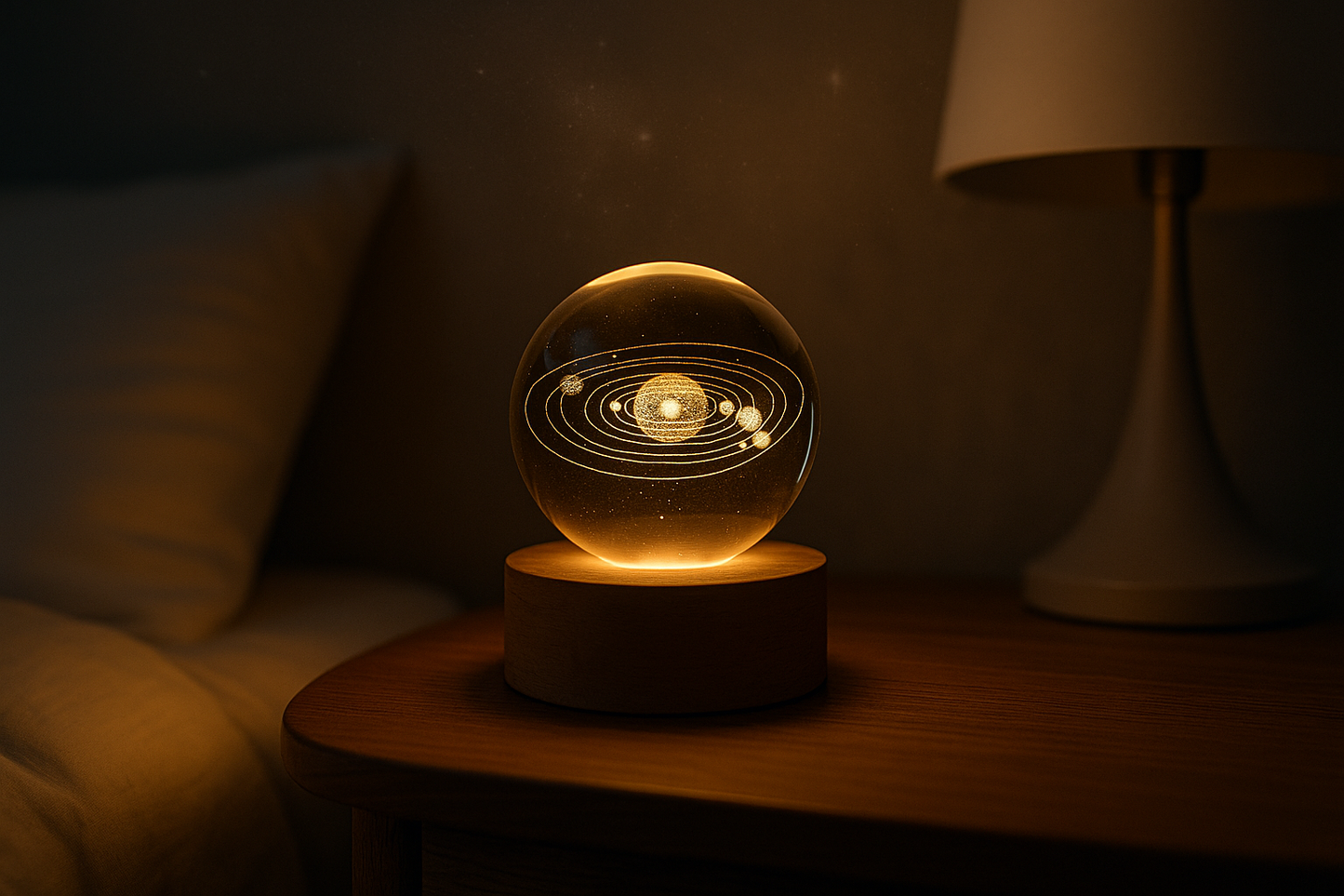 Crystal Ball Solar System Light | 3D Planet Lamp